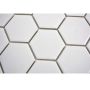 Mosaik Hexagon uglaseret porcelæn hvid 32,5 x 28,1 cm