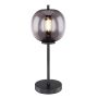 Globo bordlampe Blacky sort/røg E14 40 W 45 cm