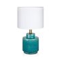 Markslöjd bordlampe Cous blå/hvid H41,5 cm