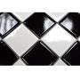 Mosaik skakbræt porcelæn sort/hvid blank 29,8 x 29,8 cm