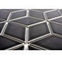Mosaik 3D Cube porcelæn sort blank 26,6 x 30,5 cm