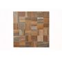 Mosaik Square selvklæbende metal mix mørkt træ 30,5 x 30,5 cm
