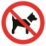 Pickup skilt hund forbudt Ø18 cm