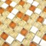 Mosaik Globe glas/natursten beige 30,5 x 32,5 cm