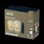 Wiz LED-edisonpære Whites guld ST64 E27 7 W 2-pak inkl. fjernbetjening