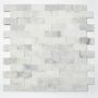 Mosaik Brick sugar marmor 3D hvid 30,5x29 cm