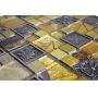 Mosaik Roman krystal/resin guld mix 30 x 30 cm
