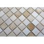 Mosaik Botticino natursten hvid/beige mix 30,5 x 30,5 cm