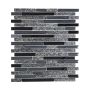 Mosaik Interlock sten & glas mix grå 29,8x30,5 cm