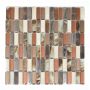 Mosaik glas og natursten brun mix 29,8x30,4 cm