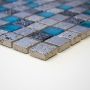Mosaik Square sten & glas mix blå/grå 30x32,5 CM