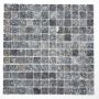 Mosaik Quadrat antik marmor sort 30,5x30,5 cm