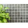 Mosaik Eco genanvendt glas uni sort 31,5 x 31,5 cm