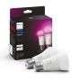 Philips Hue kronepærer White and Color Ambiance A60 E27 9 W 2-pak.  