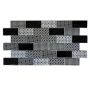 Mosaik Subway porcelæn sort/hvid blank 28,3 x 29,1 cm