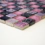 Mosaik Square sten & glas mix pink 30x30 CM