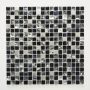 Mosaik krystal/stål mix sort 30,0 x 30,0 cm