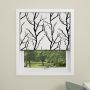 Debel Tree rullegardin mørklæg 100X175 cm hvid/sort
