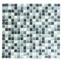 Mosaik Globe glas/natursten sølv grå mix 30,5 x 32,5 cm
