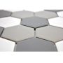 Mosaik Hexagon uglaseret porcelæn sort/hvid 32,5 x 28,1 cm