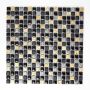 Mosaik Square sten & resin sort 30x30 cm