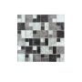 Mosaik Foil Combi krystal sort/sølv 30 x 30 cm