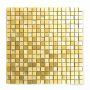 Mosaik Quadrat alu og glas mix guld 30x30 cm