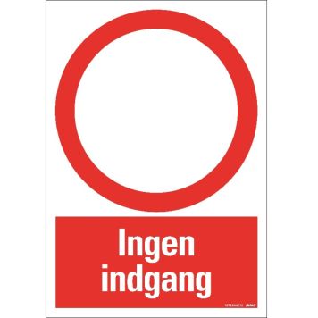 Pickup skilt ingen indgang 33x23 cm