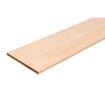 Limtræshylde natur 250x1200x18 mm
