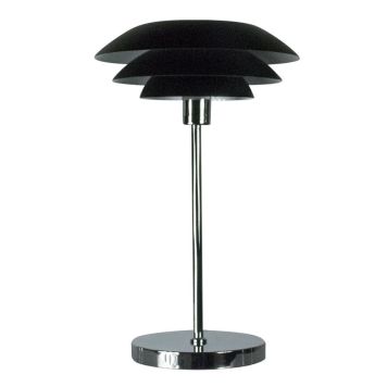 Dyberg Larsen DL31 bordlampe krom/sort metal 50 cm