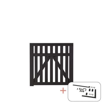Plus enkeltlåge Country sort inkl. beslag 100x98 cm
