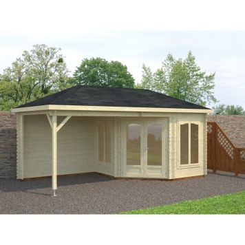 Palmako pavillon Melanie ubehandlet 7+8,1 m²