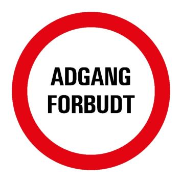 Pickup skilt adgang forbudt Ø30 cm