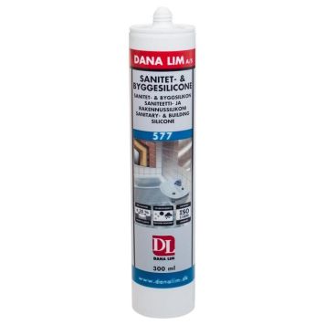 Dana Lim sanitet- og byggesilicone 577 silkegrå 300 ml