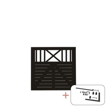 Plus enkeltlåge Nostalgi sort inkl. beslag 100x95 cm