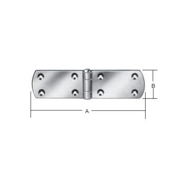 Vormann kistehængsel galvaniseret rustfri stål 130x50 mm