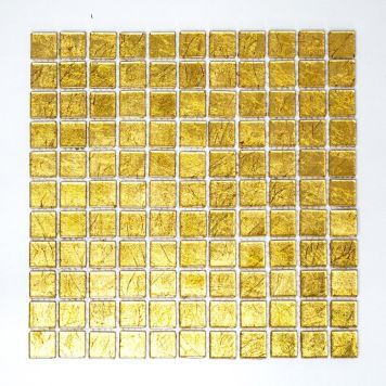 Mosaik Square glas Uni guld 30x30 cm