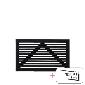 Plus enkeltlåge Tokyo sort inkl. beslag 150x90 cm