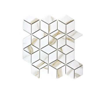 Mosaik Calacatta porcelæn marmor 26,6 x 30,5 cm