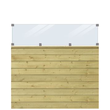 Plus profilhegn m/glas Klink PEFC 174x163 cm inkl. mellemtop