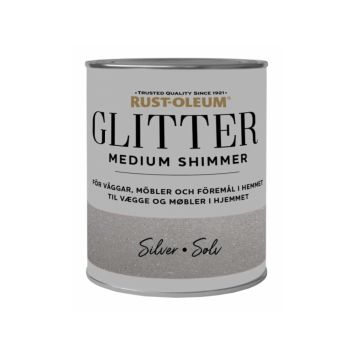 Rust-Oleum glimmermaling Medium Shimmer sølv 250 ml