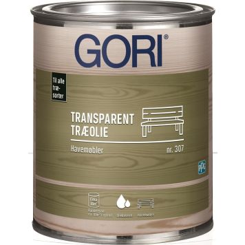 Gori transparent træolie 307 til havemøbler nyatoh 0,75 L