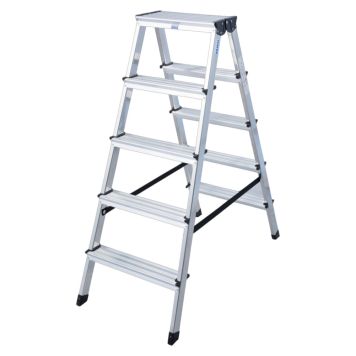Krause trappestige dobbelt 2 x 5 trin aluminium