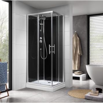 Granvik bagglas sort glas 70x90x215 cm 