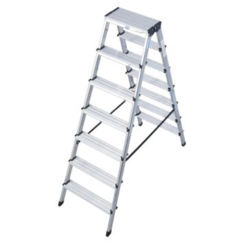 Krause trappestige dobbelt 2 x 7 trin aluminium