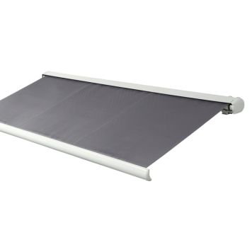 Outfit markise Liana hellukket m/motor og LED grå coated 480x300 cm