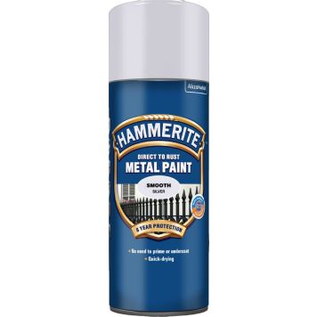 Hammerite metalmaling spray glateffekt sølvgrå 400 ml