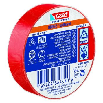 Tesa isoleringstape Tesaflex rød 10 m x 15 mm
