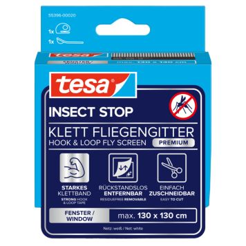 Tesa insektnet til vinduer Insect Stop Comfort hvid 130x130 cm