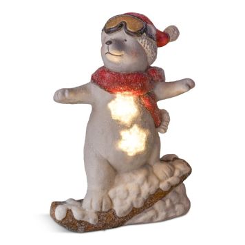 Julefigur isbjørn m/lys udendørs H36,5 cm